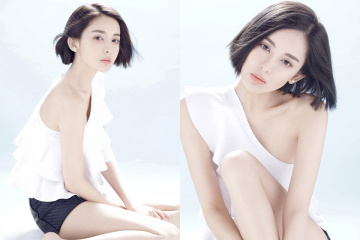 Cô Lực na Trát trông thật quý phái trong kiểu tóc ngắn đa dạng.