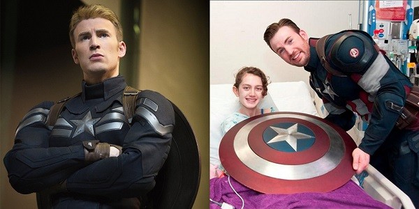 Ngôi sao phim Captain America thường xuyên tận dụng danh tiếng của mình để giúp đỡ người nghèo.