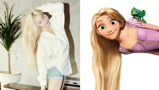 'Ngỡ ngàng' khi sao Hàn giống hệt những nàng công chúa Disney