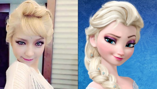 'Ngỡ ngàng' khi sao Hàn giống hệt những nàng công chúa Disney