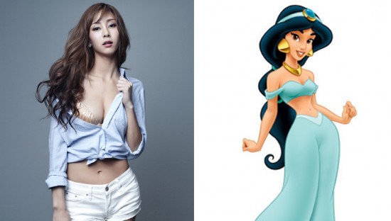 'Ngỡ ngàng' khi sao Hàn giống hệt những nàng công chúa Disney