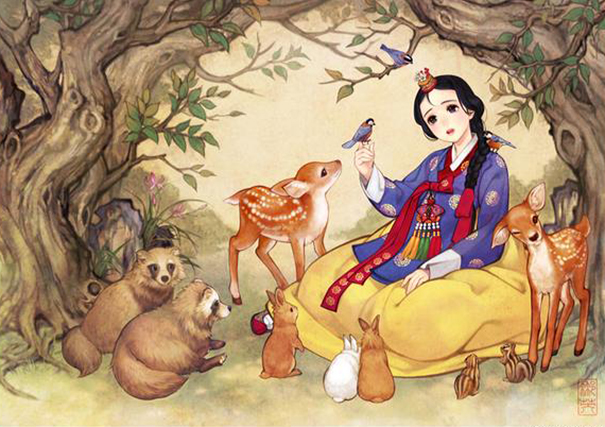 9 nàng công chúa Disney xinh đẹp trong trang phục truyền thống Hàn Quốc