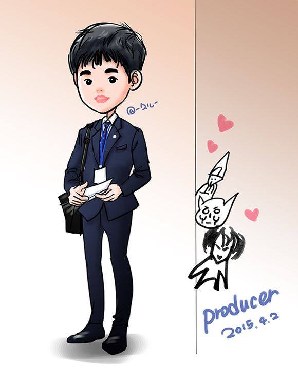 Fan vẽ tranh biếm họa gửi đến Kim Soo Hyun và bộ tứ phim Producer