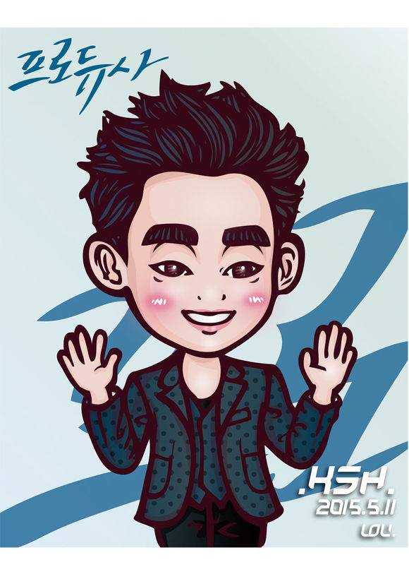 Fan vẽ tranh biếm họa gửi đến Kim Soo Hyun và bộ tứ phim Producer