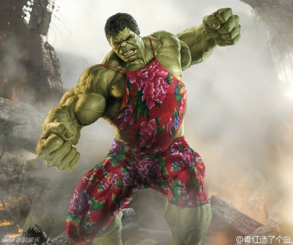 Biệt đội Avengers được chế mặc ''chăn con công''