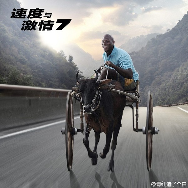 Cười té ghế với các quái xế 'Fast & Furious 7' phiên bản xe bò