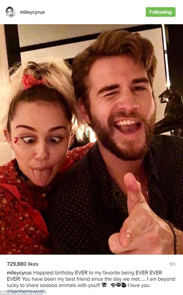 Thật không ngờ Miley Cyrus lại kute thế này trong ngày sinh nhật bạn trai Liam