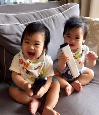 Năm con Gà, cặp sinh đôi nhà Lâm Chí Dĩnh hóa thân thành Sư Tử chúc tết fan