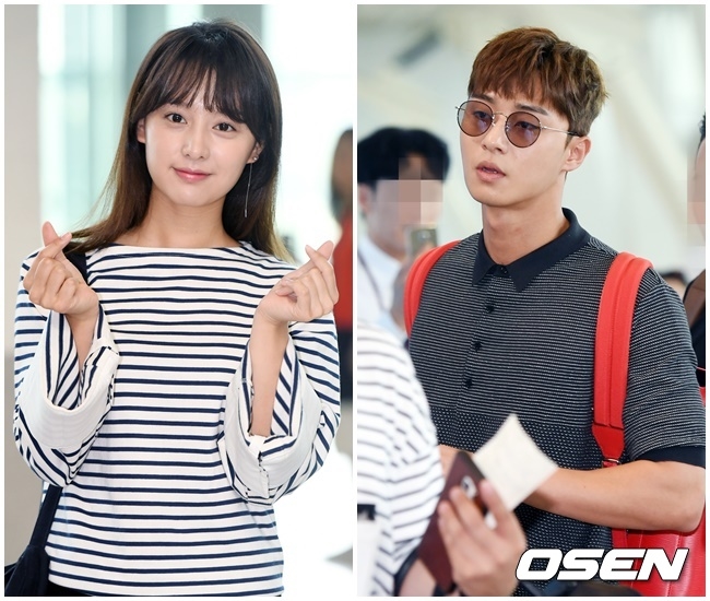 Kim Ji Won - Park Seo Joon rạng rỡ tại sân bay, cùng đoàn phim 'Fight My Way' đi Jeju du lịch