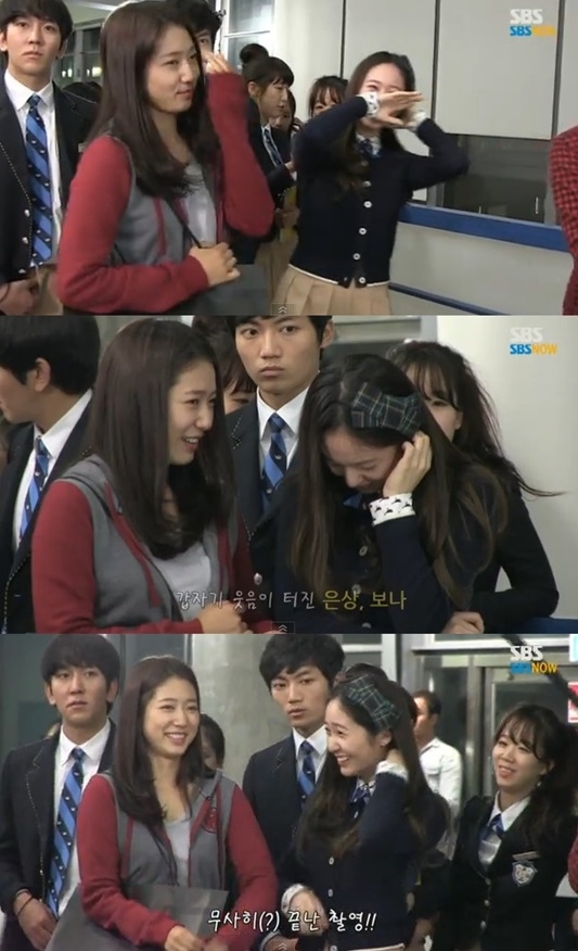 Park Shin Hye gửi xe cà phê tới ủng hộ Krystal quay phim mới