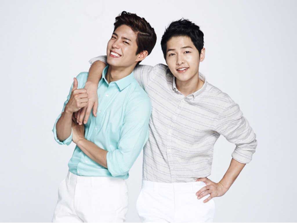 Park Bo Gum mang thức uống tới phim trường thăm Song Joong Ki