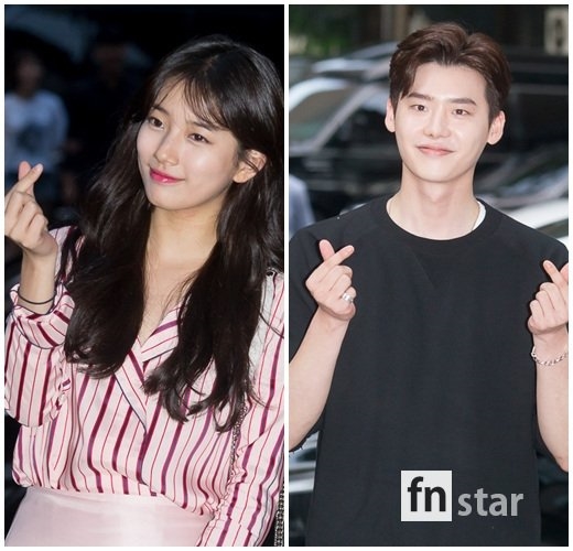 Lee Jong Suk khoe hình tự sướng cực cute với Suzy trên phim trường