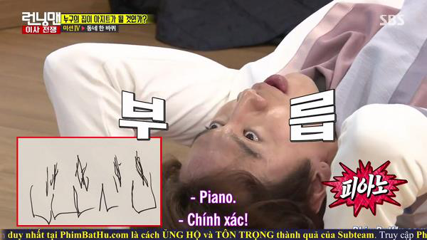 Lee Kwang Soo phải tốn rất nhiều công sức mới có thể đoán thành công ra nội dung của MC Yoo.