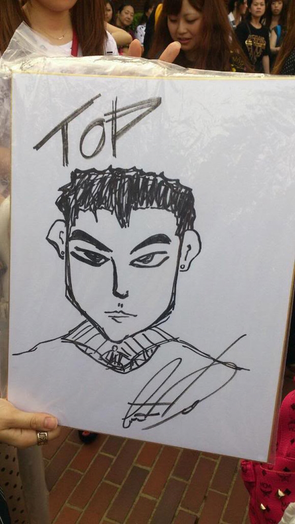 Taeyang tinh nghịch vẽ TOP