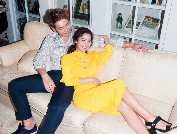 Kim Tae Hee bầu bí vượt mặt vẫn xinh đẹp rạng ngời chụp ảnh quảng cáo