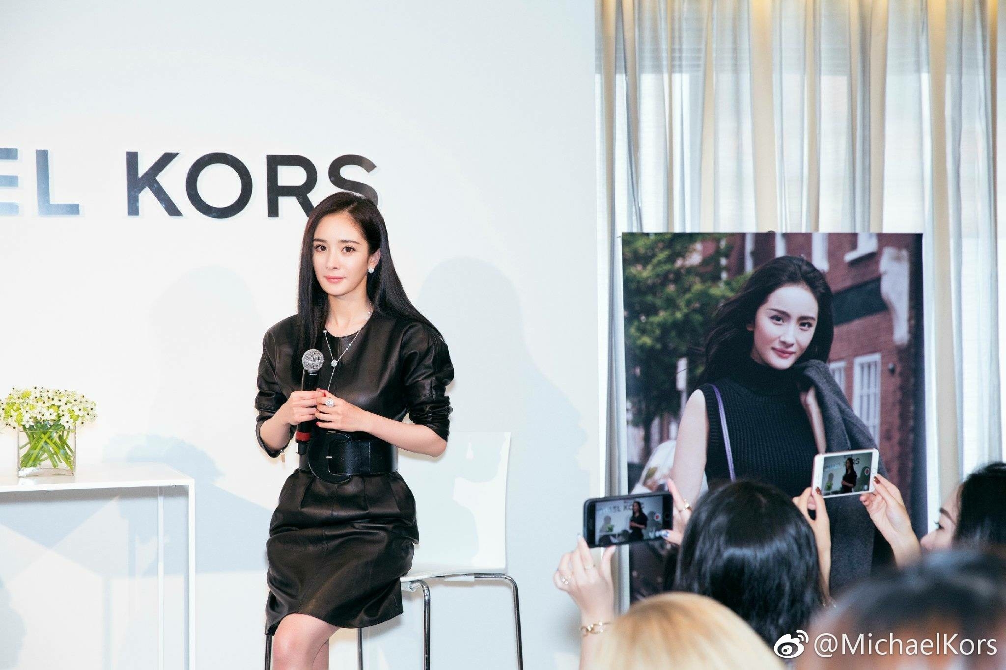 Dương Mịch tại buổi họp báo của Michael Kors.