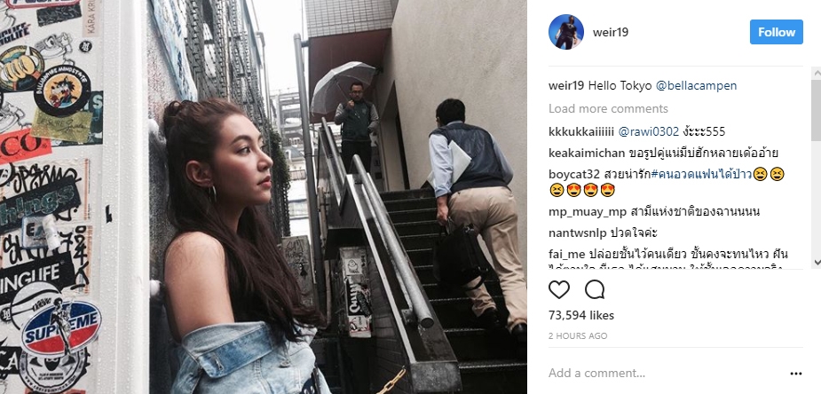 Bella Ranee và Weir Sukollawat công khai tình cảm
