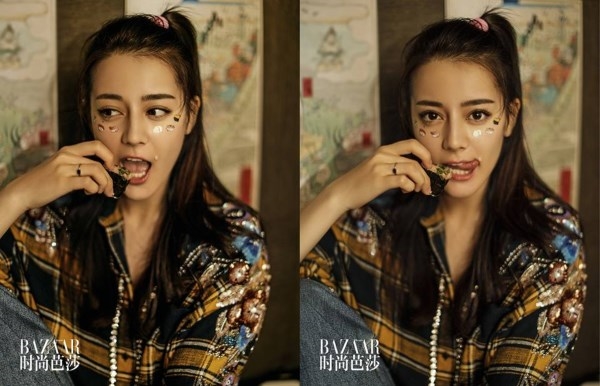 Địch Lệ Nhiệt Ba tung bộ ảnh ăn uống hút hồn như nữ thần