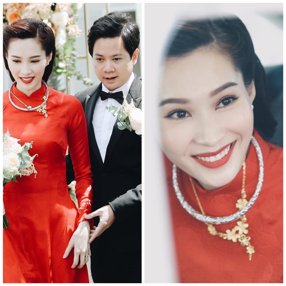 Mỹ nhân Việt và muôn kiểu áo dài rực rỡ trong ngày cưới