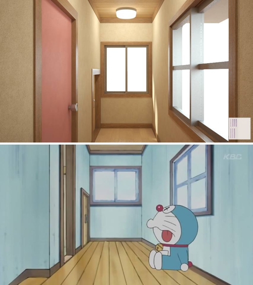 Cận cảnh ngôi nhà của Nobita trong phim hoạt hình Doraemon