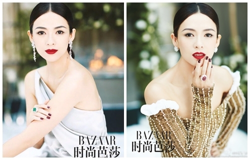 Mỹ nhân Hoa Ngữ hững hờ khoe vai trần gợi cảm trong mẫu áo váy trễ vai