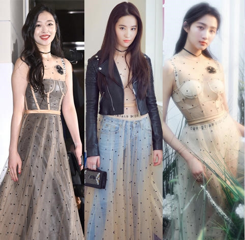 Mỹ nhân Hoa - Hàn và những lần đụng hàng váy áo