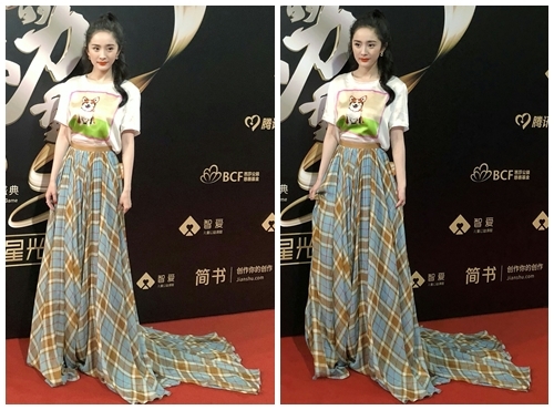 Dương Mịch xuất hiện vô cùng trẻ trung tại đêm từ thiện Tencent