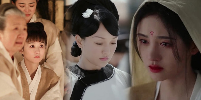 Cảnh đám tang trong phim Hoa ngữ: Cúc Tịnh Y trang điểm đậm lè