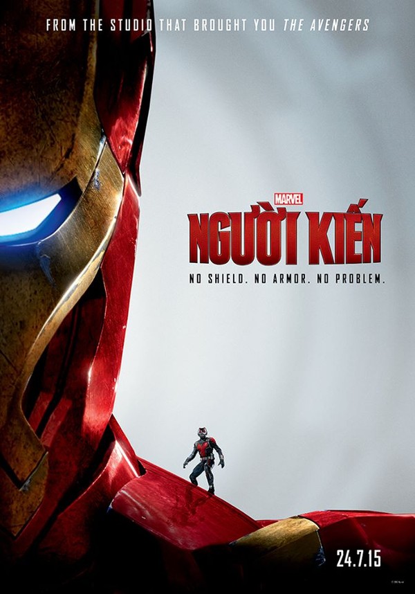 Ant-Man tạo dáng cực ngầu trên vai của Iron Man trong loạt poster mới