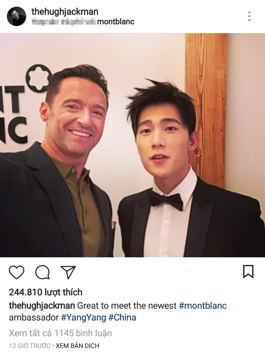 Dương Dương tươi rói khi selfie cùng Hugh Jackman