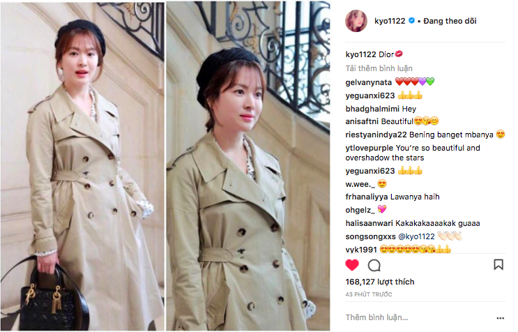 Song Hye Kyo khoe nhan sắc ngọt ngào tại kinh đô thời trang