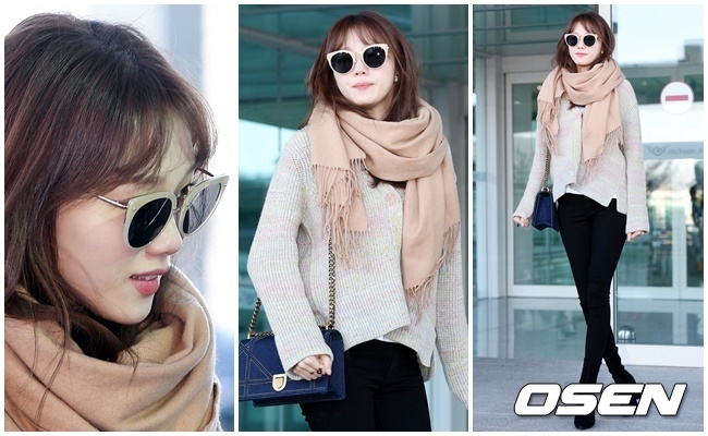 Lee Sung Kyung gây 'bão' với phong cách thời thượng tại sân bay