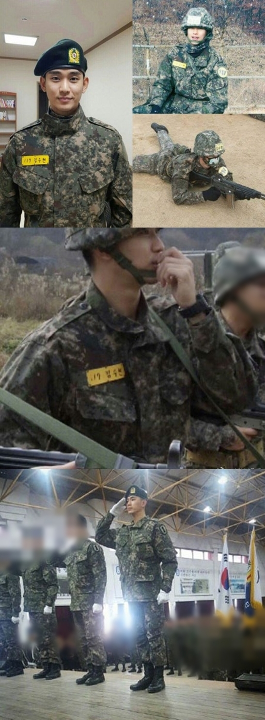 Kim Soo Hyun khiến fan xuýt xoa vì mặc quân phục quá điển trai