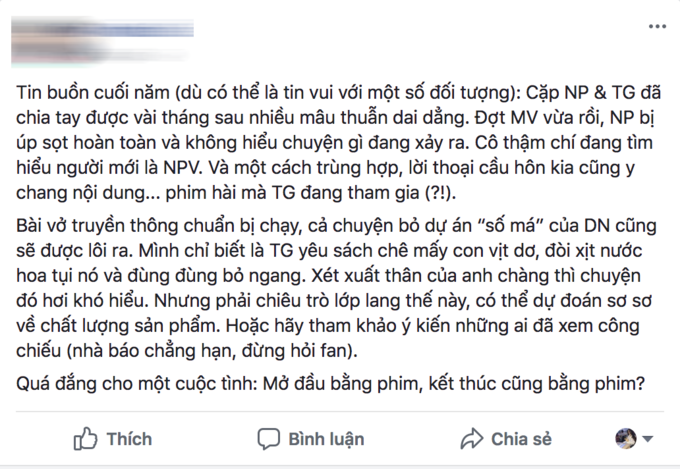 Phải chăng Trường giang và Nhã Phương đã chính thức chia tay