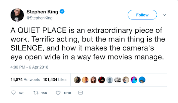Lời khen từ Stephen King