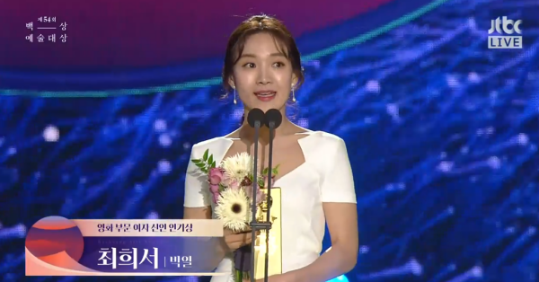 Danh sách các giải thưởng tại lễ trao giải Baeksang 2018