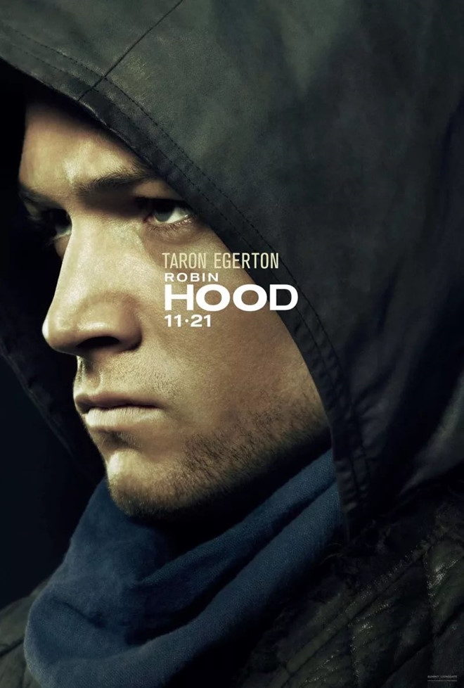 Nếu không có dòng chữ Robin Hood, thật khó để nhận ra đây là tấm poster dành cho bộ phim về chàng thảo khấu rừng xanh.