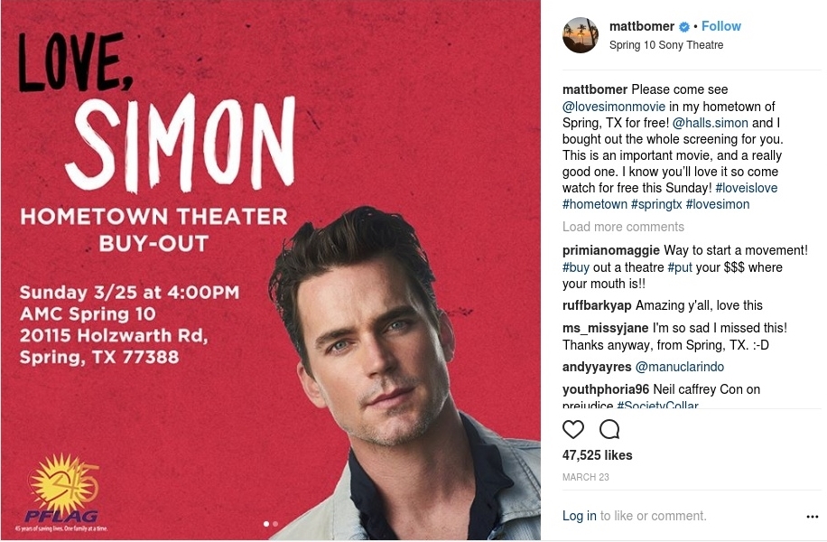 Matt Bomer và nhiều sao đồng tính bao rạp phim Love, Simon
