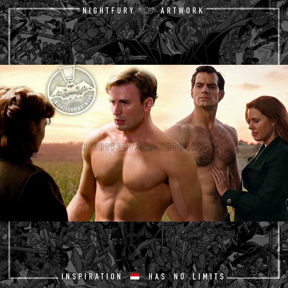 Hai anh chàng Siêu Anh hùng với vòng 1 "bất phân thắng bại" và người thương của các anh: Captain America - Peggy Carter và Superman - Lois Lane