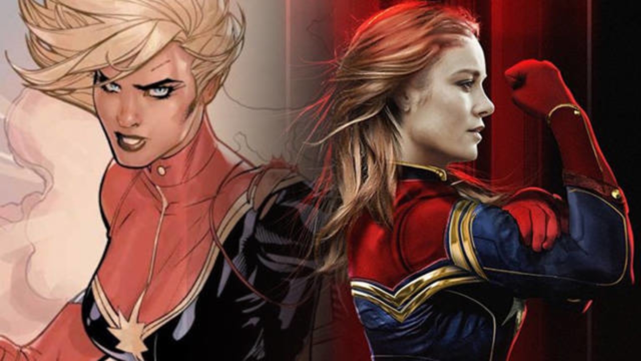 So sánh hình ảnh của Captain Marvel trong truyện tranh và nguyên mẫu