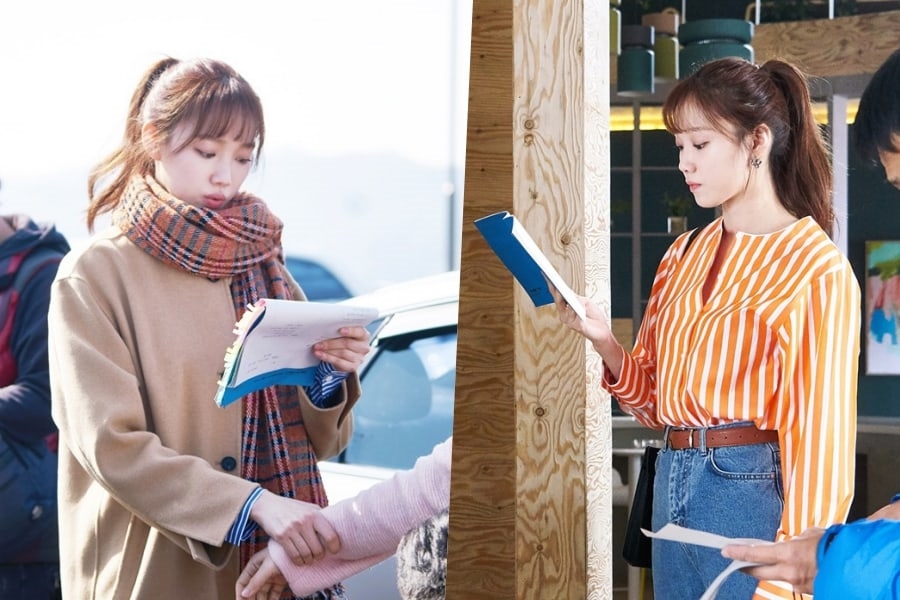 Lee Sung Kyung dán mắt vào kịch bản trong hậu trường 'About Time'