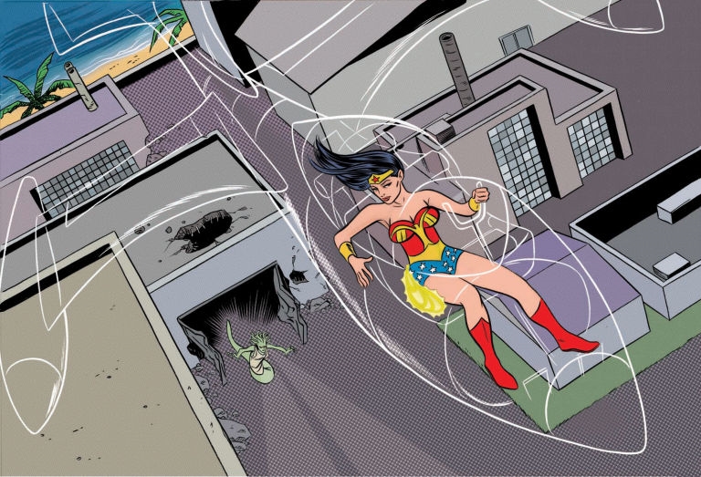 Hậu trường Wonder Woman 2: lộ diện dấu vết máy bay vô hình