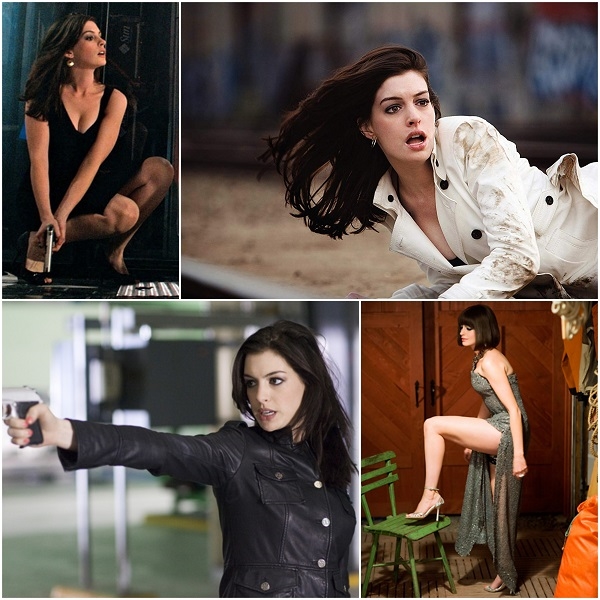 Thử sức ở thể loại hành động với phim điệp viên Get Smart (2008), Anne ghi điểm với các pha bắn súng, nhào lộn trong trang phục mạnh mẽ.