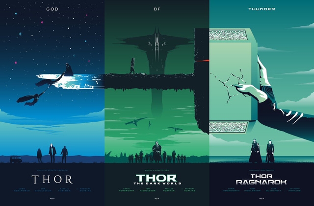 Loạt 3 phim về Thần Sấm: Thor: Thor, Thor: The Dark World và Thor: Ragnarok.