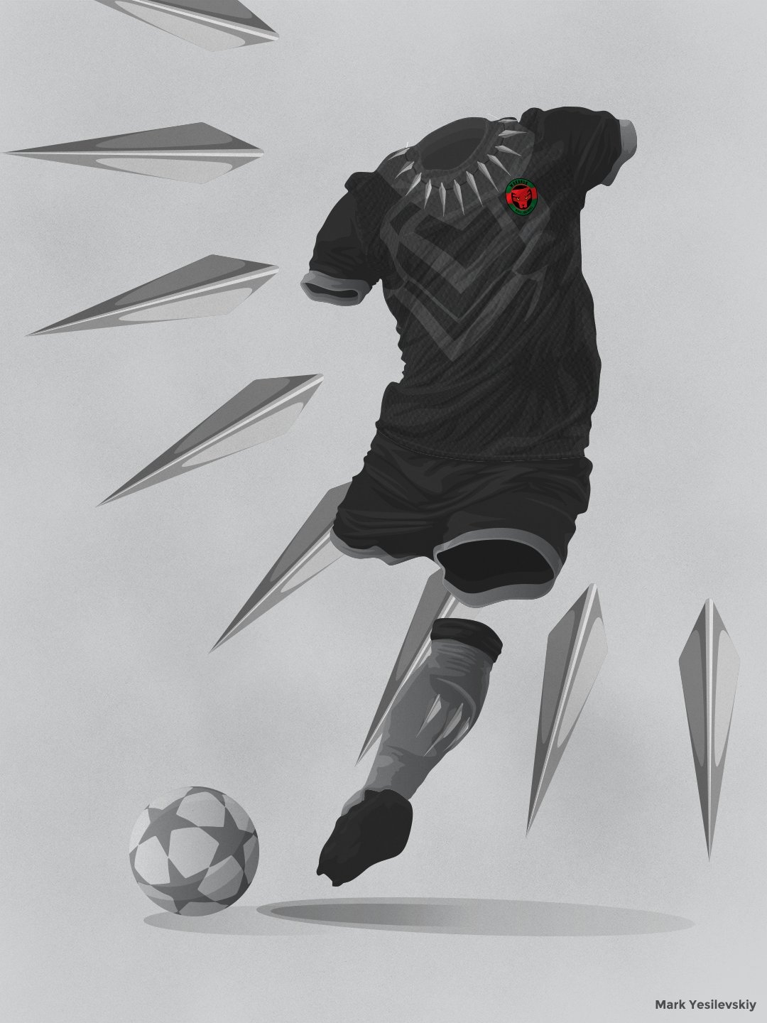 Hình ảnh thiết kế đồng phục thi đấu World Cup của Wakanda