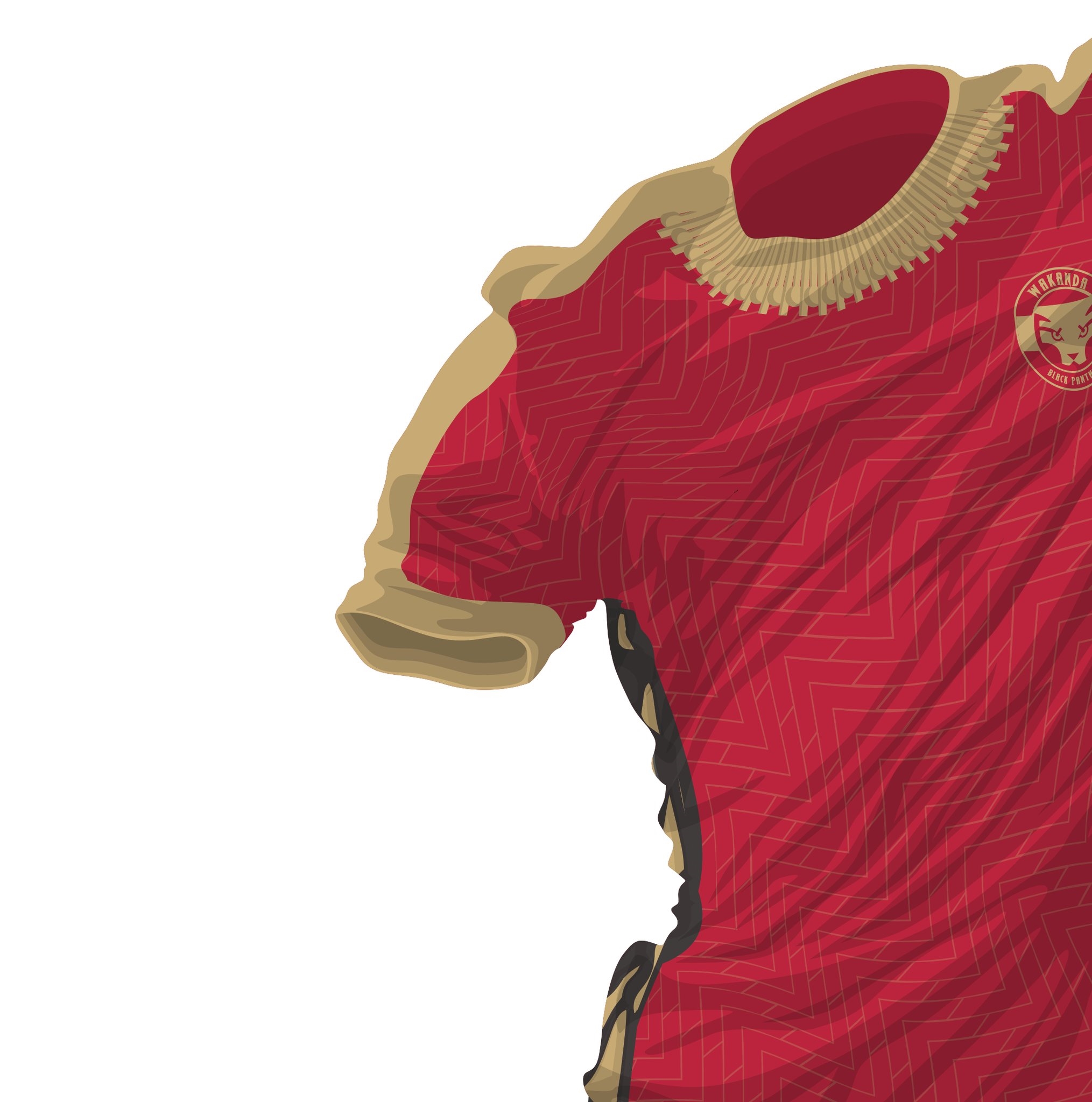 Hình ảnh thiết kế đồng phục thi đấu World Cup của Wakanda