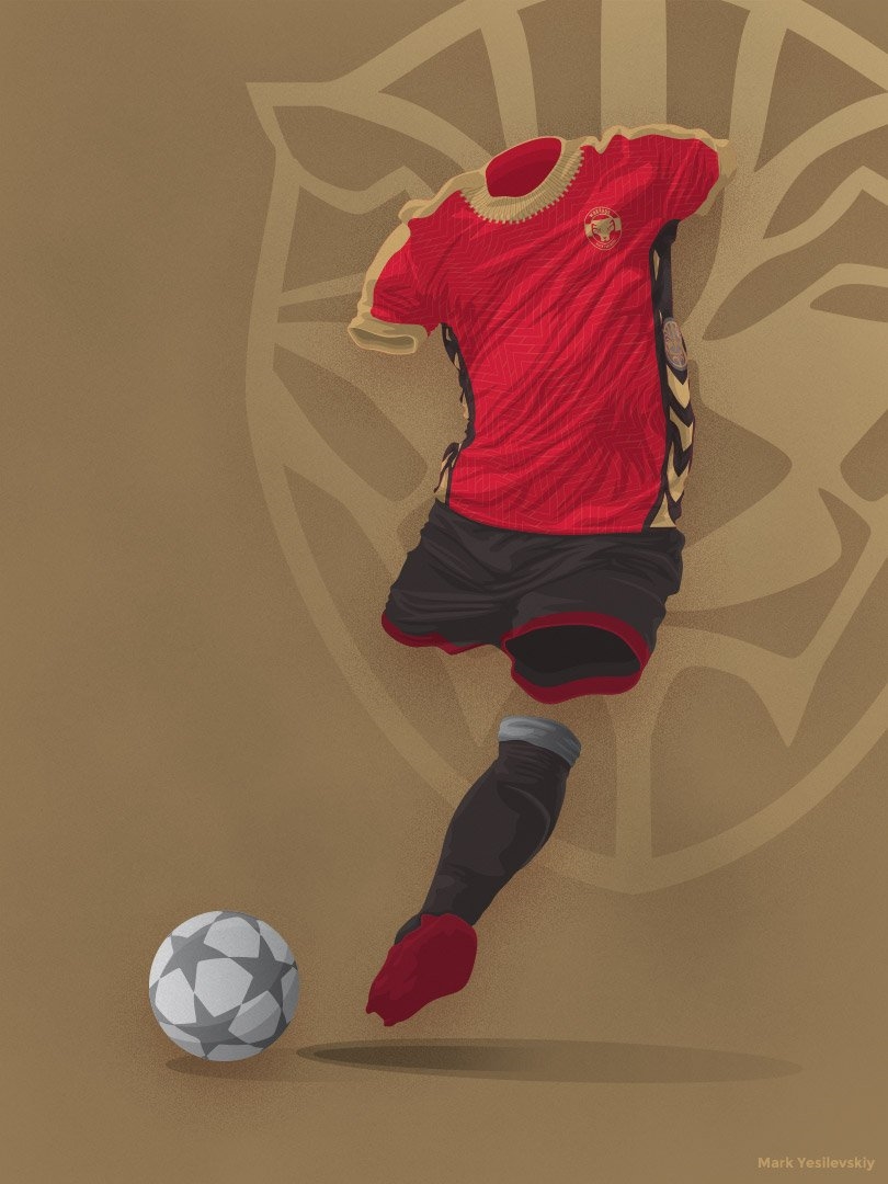 Hình ảnh thiết kế đồng phục thi đấu World Cup của Wakanda