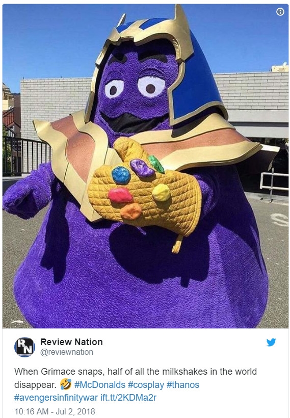 Màn cosplay Thanos siêu đỉnh của nhân vật Grimace
