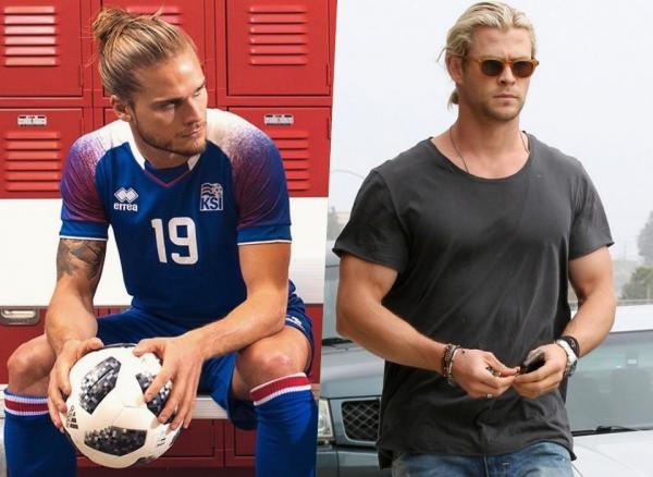 Cầu thủ Iceland Rurik Gislason được mến mộ vì giống Chris Hemsworth