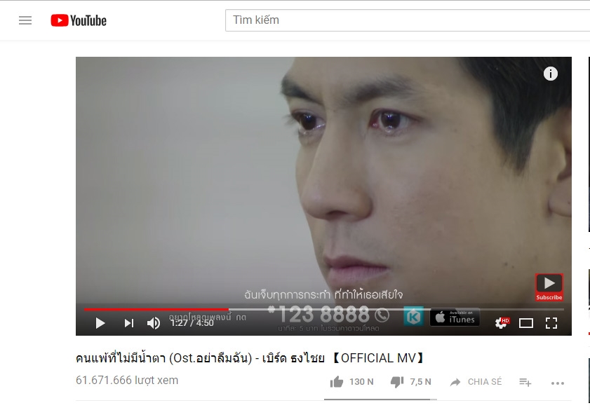 Top 10 ca khúc nhạc phim Thái có lượng view khủng nhất